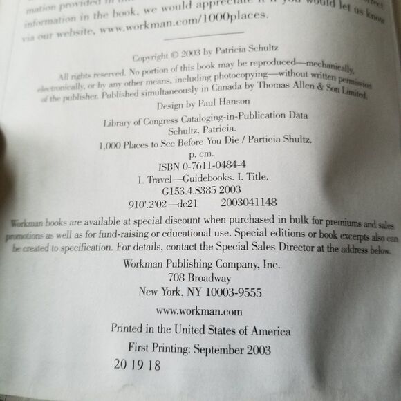 1000 Place to See Before You Die paperback book First Edition - Picture 7 of 7